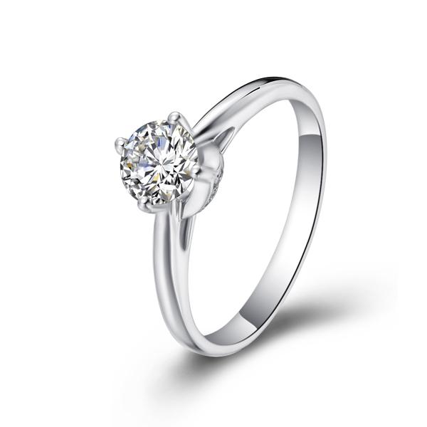 守望幸福-白18K金钻石戒指