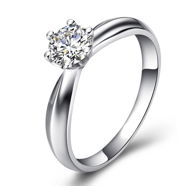 心之所系-白18K金钻石戒指