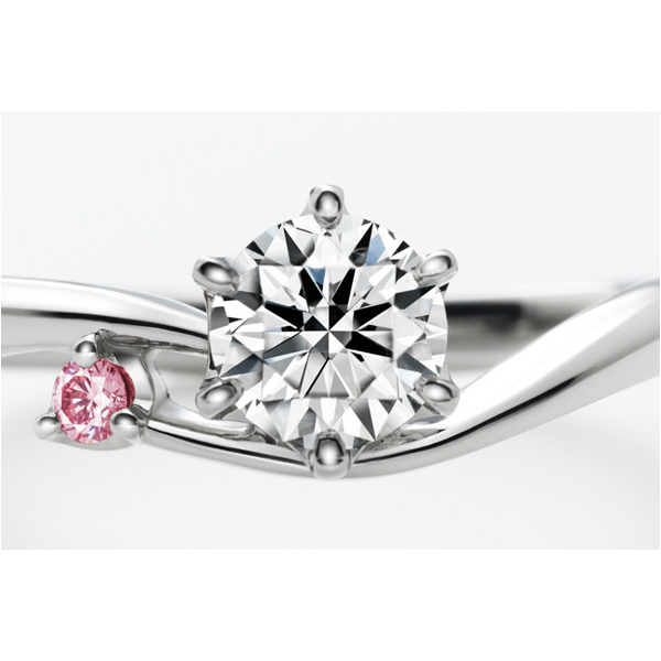 星星之恋-白18K金钻石戒指