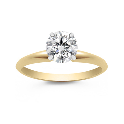 简约-玫瑰金钻石戒指