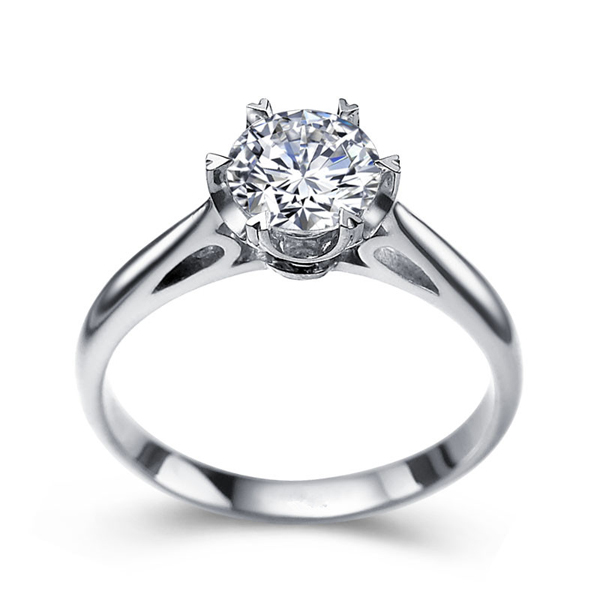 恋爱纪元-白18K金钻石戒指