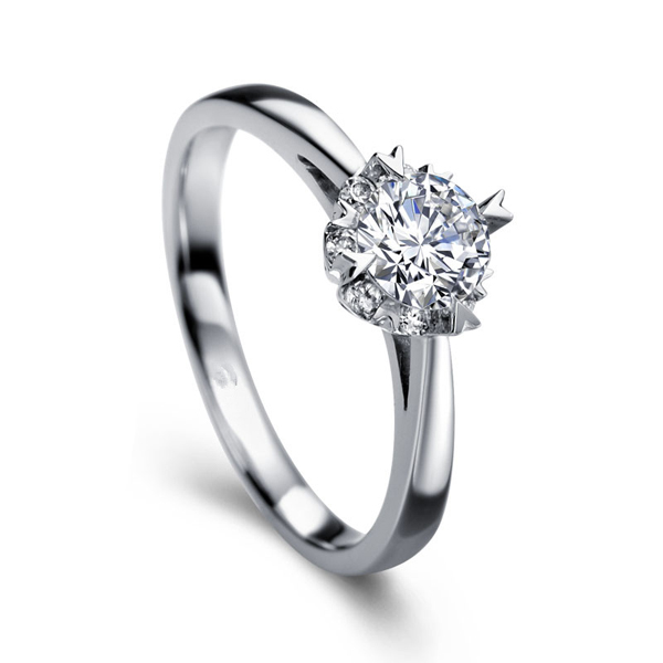 悸动-白18K金钻石戒指
