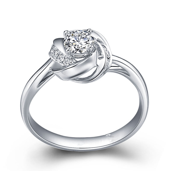 梵露-白18K金钻石戒指