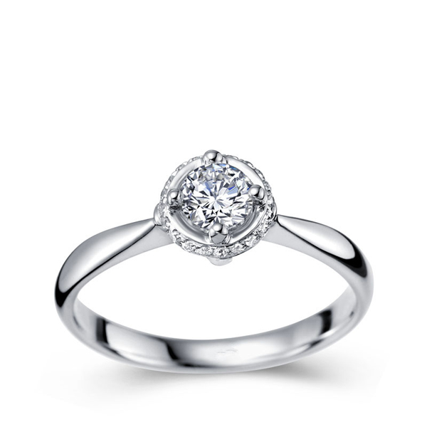 守护神-白18K金钻石戒指