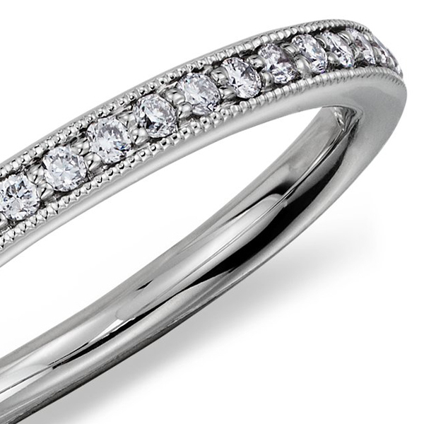 星轨-白18K金钻石戒指