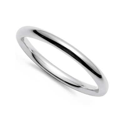 素圈-白18K金钻石戒指