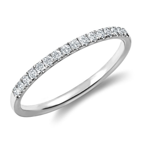 繁星-白18K金钻石戒指