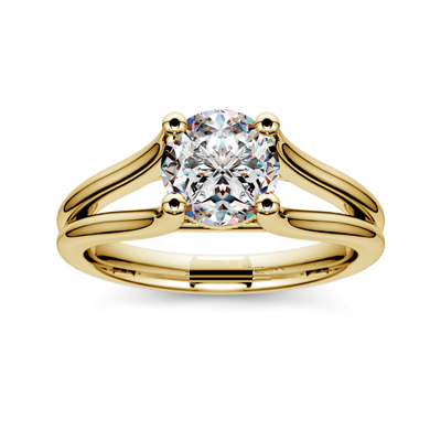 凌空-玫瑰金钻石戒指