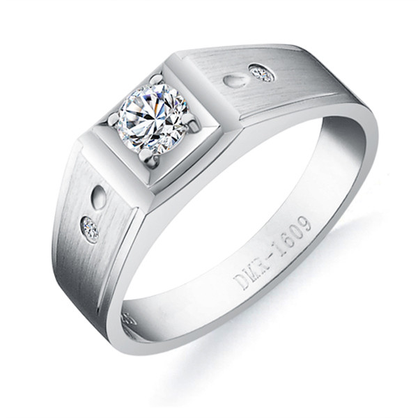 水·金-白18K金钻石戒指