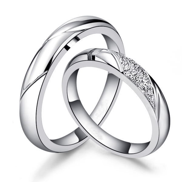 契合-白18K金钻石对戒