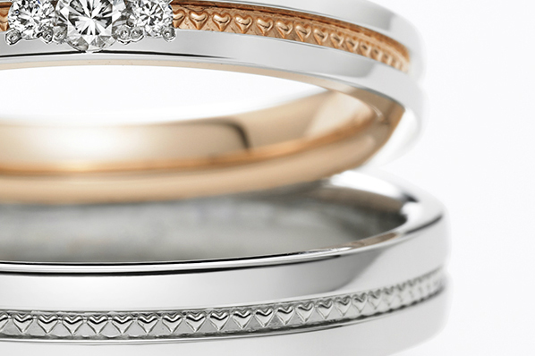 缎带-白18K金钻石对戒