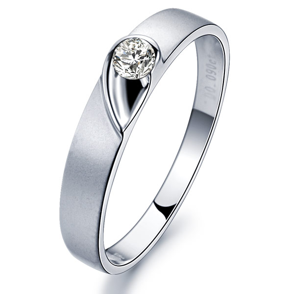 心相印-白18K金钻石对戒