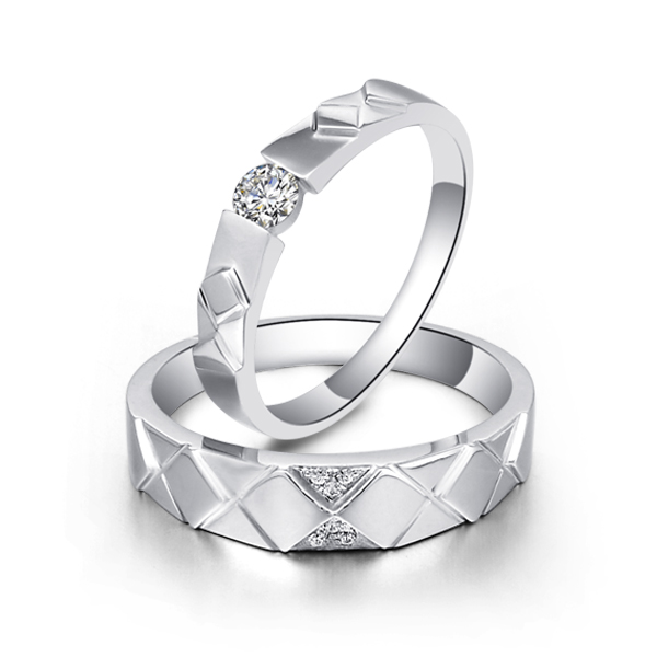 菱格纹华丽对戒