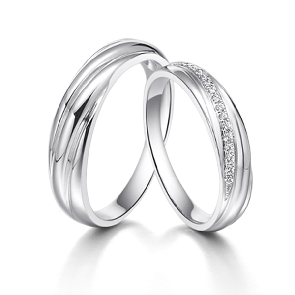 宠爱-白18K金钻石对戒