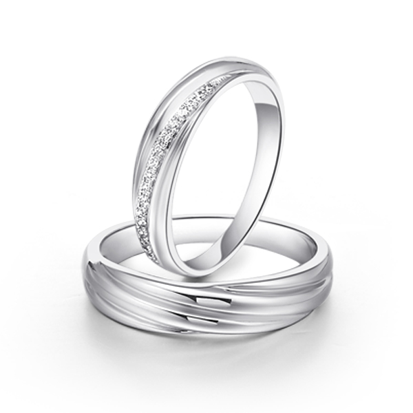 宠爱-白18K金钻石对戒