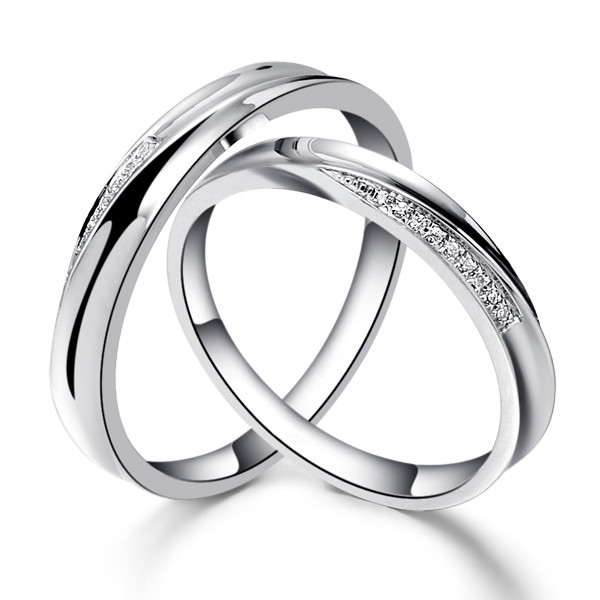唯有你-白18K金钻石对戒