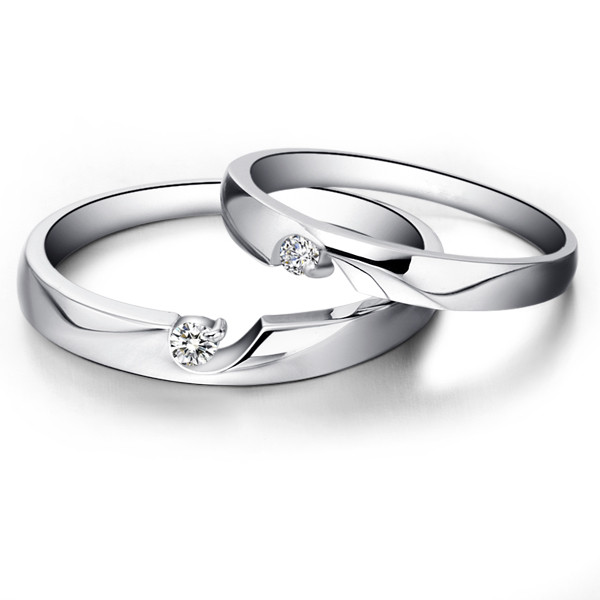 永远的另一半-白18K金钻石对戒