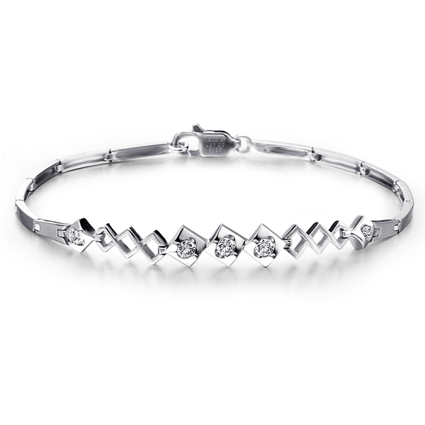 Angel Love-白18K金钻石手链